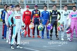 George Russell (GBR) Mercedes AMG F1 Test Driver at a drivers group photograph. 19.02.2020. Formula One Testing, Day One, Barcelona, Spain. Wednesday.