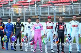Drivers group photograph. 19.02.2020. Formula One Testing, Day One, Barcelona, Spain. Wednesday.