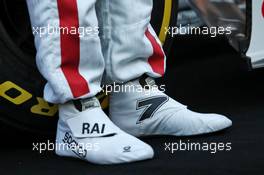 Kimi Raikkonen (FIN) Alfa Romeo Racing - racing boots. 19.02.2020. Formula One Testing, Day One, Barcelona, Spain. Wednesday.