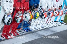A drivers group photograph. 19.02.2020. Formula One Testing, Day One, Barcelona, Spain. Wednesday.