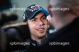 Nicholas Latifi (CDN) Williams Racing with the media. 19.02.2020. Formula One Testing, Day One, Barcelona, Spain. Wednesday.