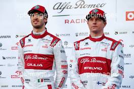 (L to R): Antonio Giovinazzi (ITA) Alfa Romeo Racing with team mate Kimi Raikkonen (FIN) Alfa Romeo Racing. 19.02.2020. Formula One Testing, Day One, Barcelona, Spain. Wednesday.