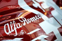 Alfa Romeo Racing C39 engine cover. 19.02.2020. Formula One Testing, Day One, Barcelona, Spain. Wednesday.