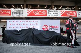 Kevin Magnussen (DEN) Haas F1 Team and Romain Grosjean (FRA) Haas F1 Team unveil the Haas VF-20. 19.02.2020. Formula One Testing, Day One, Barcelona, Spain. Wednesday.
