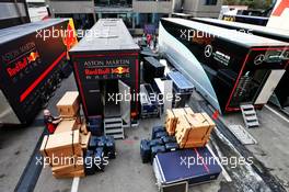 Red Bull Racing pack up at the end of testing. 28.02.2020. Formula One Testing, Day Three, Barcelona, Spain. Friday.