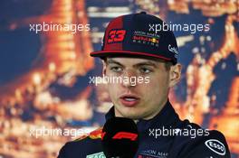 Max Verstappen (NLD) Red Bull Racing in the FIA Press Conference. 28.02.2020. Formula One Testing, Day Three, Barcelona, Spain. Friday.
