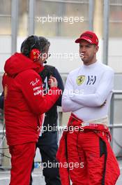 (L to R): Laurent Mekies (FRA) Ferrari Sporting Director with Sebastian Vettel (GER) Ferrari. 27.02.2020. Formula One Testing, Day Two, Barcelona, Spain. Thursday.