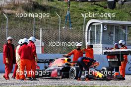 Max Verstappen (NLD) Red Bull Racing RB16 spun off the circuit. 27.02.2020. Formula One Testing, Day Two, Barcelona, Spain. Thursday.