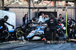 Nicholas Latifi (CDN) Williams Racing FW43 practices a pit stop. 27.02.2020. Formula One Testing, Day Two, Barcelona, Spain. Thursday.