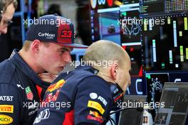 Max Verstappen (NLD) Red Bull Racing with Gianpiero Lambiase (ITA) Red Bull Racing Engineer. 26.02.2020. Formula One Testing, Day One, Barcelona, Spain. Wednesday.