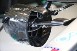 Mercedes AMG F1 W11 brake duct 26.02.2020. Formula One Testing, Day One, Barcelona, Spain. Wednesday.