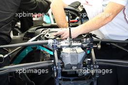 Mercedes AMG F1 W11 front suspension. 26.02.2020. Formula One Testing, Day One, Barcelona, Spain. Wednesday.