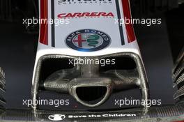Alfa Romeo Racing C39 nosecone. 26.02.2020. Formula One Testing, Day One, Barcelona, Spain. Wednesday.