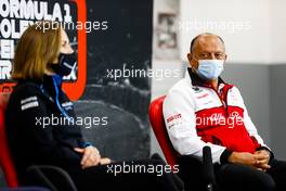 (L to R): Claire Williams (GBR) Williams Racing Deputy Team Principal and Frederic Vasseur (FRA) Alfa Romeo Racing Team Principal in the FIA Press Conference. 28.08.2020. Formula 1 World Championship, Rd 7, Belgian Grand Prix, Spa Francorchamps, Belgium, Practice Day.
