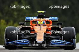 Lando Norris (GBR) McLaren MCL35. 28.08.2020. Formula 1 World Championship, Rd 7, Belgian Grand Prix, Spa Francorchamps, Belgium, Practice Day.