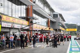 Haas F1 Team in the pits. 28.08.2020. Formula 1 World Championship, Rd 7, Belgian Grand Prix, Spa Francorchamps, Belgium, Practice Day.