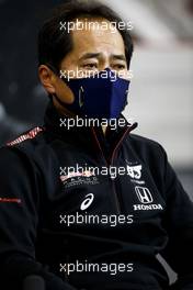 Toyoharu Tanabe (JPN) Honda Racing F1 Technical Director in the FIA Press Conference. 28.08.2020. Formula 1 World Championship, Rd 7, Belgian Grand Prix, Spa Francorchamps, Belgium, Practice Day.