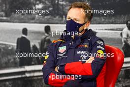 Christian Horner (GBR) Red Bull Racing Team Principal in the FIA Press Conference. 28.08.2020. Formula 1 World Championship, Rd 7, Belgian Grand Prix, Spa Francorchamps, Belgium, Practice Day.