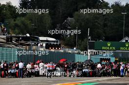The grid before the start of the race. 30.08.2020. Formula 1 World Championship, Rd 7, Belgian Grand Prix, Spa Francorchamps, Belgium, Race Day.