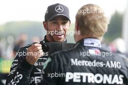 Race winner Lewis Hamilton (GBR) Mercedes AMG F1 in parc ferme with team mate Valtteri Bottas (FIN) Mercedes AMG F1. 30.08.2020. Formula 1 World Championship, Rd 7, Belgian Grand Prix, Spa Francorchamps, Belgium, Race Day.