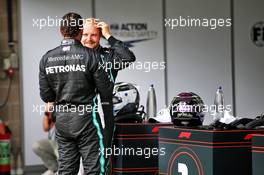 Lewis Hamilton (GBR) Mercedes AMG F1 and team mate Valtteri Bottas (FIN) Mercedes AMG F1 in parc ferme. 30.08.2020. Formula 1 World Championship, Rd 7, Belgian Grand Prix, Spa Francorchamps, Belgium, Race Day.