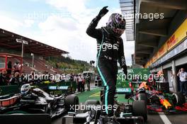 Race winner Lewis Hamilton (GBR) Mercedes AMG F1 W11 celebrates in parc ferme. 30.08.2020. Formula 1 World Championship, Rd 7, Belgian Grand Prix, Spa Francorchamps, Belgium, Race Day.