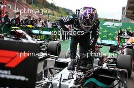 Race winner Lewis Hamilton (GBR) Mercedes AMG F1 W11 in parc ferme. 30.08.2020. Formula 1 World Championship, Rd 7, Belgian Grand Prix, Spa Francorchamps, Belgium, Race Day.