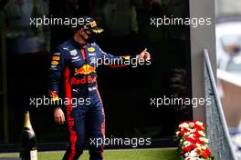 Max Verstappen (NLD) Red Bull Racing celebrates his third position on the podium. 30.08.2020. Formula 1 World Championship, Rd 7, Belgian Grand Prix, Spa Francorchamps, Belgium, Race Day.