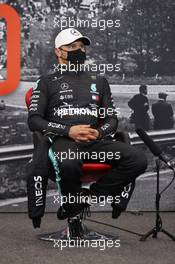 Valtteri Bottas (FIN) Mercedes AMG F1 in the post race FIA Press Conference. 30.08.2020. Formula 1 World Championship, Rd 7, Belgian Grand Prix, Spa Francorchamps, Belgium, Race Day.