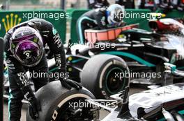 Race winner Lewis Hamilton (GBR) Mercedes AMG F1 W11 in parc ferme. 30.08.2020. Formula 1 World Championship, Rd 7, Belgian Grand Prix, Spa Francorchamps, Belgium, Race Day.