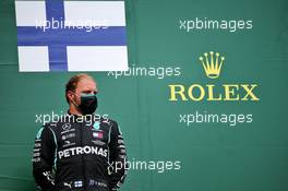 Valtteri Bottas (FIN) Mercedes AMG F1 on the podium. 30.08.2020. Formula 1 World Championship, Rd 7, Belgian Grand Prix, Spa Francorchamps, Belgium, Race Day.