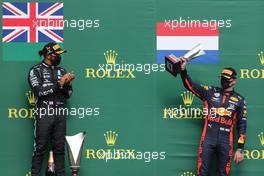 Lewis Hamilton (GBR), Mercedes AMG F1   and Max Verstappen (NLD), Red Bull Racing  30.08.2020. Formula 1 World Championship, Rd 7, Belgian Grand Prix, Spa Francorchamps, Belgium, Race Day.