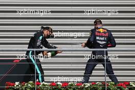 Lewis Hamilton (GBR), Mercedes AMG F1  and Max Verstappen (NLD), Red Bull Racing  30.08.2020. Formula 1 World Championship, Rd 7, Belgian Grand Prix, Spa Francorchamps, Belgium, Race Day.