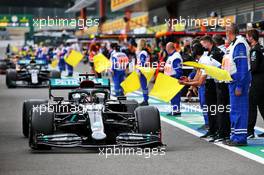 Race winner Lewis Hamilton (GBR) Mercedes AMG F1 W11 enters parc ferme. 30.08.2020. Formula 1 World Championship, Rd 7, Belgian Grand Prix, Spa Francorchamps, Belgium, Race Day.
