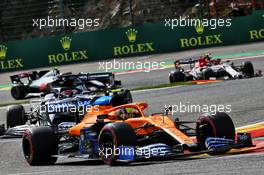 Lando Norris (GBR) McLaren MCL35. 30.08.2020. Formula 1 World Championship, Rd 7, Belgian Grand Prix, Spa Francorchamps, Belgium, Race Day.