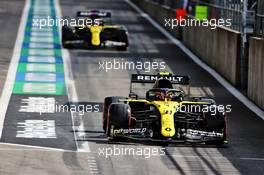 Esteban Ocon (FRA) Renault F1 Team RS20 and Daniel Ricciardo (AUS) Renault F1 Team RS20. 29.08.2020. Formula 1 World Championship, Rd 7, Belgian Grand Prix, Spa Francorchamps, Belgium, Qualifying Day.