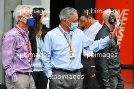 (L to R): Greg Maffei (USA) Liberty Media Corporation President and Chief Executive Officer with Chase Carey (USA) Formula One Group Chairman. 29.08.2020. Formula 1 World Championship, Rd 7, Belgian Grand Prix, Spa Francorchamps, Belgium, Qualifying Day.
