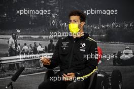 Daniel Ricciardo (AUS) Renault F1 Team in the FIA Press Conference. 27.08.2020. Formula 1 World Championship, Rd 7, Belgian Grand Prix, Spa Francorchamps, Belgium, Preparation Day.