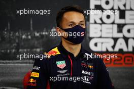 Alexander Albon (THA) Red Bull Racing in the FIA Press Conference. 27.08.2020. Formula 1 World Championship, Rd 7, Belgian Grand Prix, Spa Francorchamps, Belgium, Preparation Day.