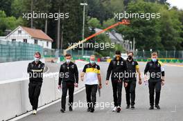Esteban Ocon (FRA) Renault F1 Team walks the circuit with the team. 27.08.2020. Formula 1 World Championship, Rd 7, Belgian Grand Prix, Spa Francorchamps, Belgium, Preparation Day.