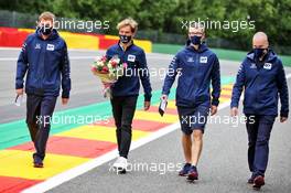 Pierre Gasly (FRA) AlphaTauri walks the circuit with the team. 27.08.2020. Formula 1 World Championship, Rd 7, Belgian Grand Prix, Spa Francorchamps, Belgium, Preparation Day.