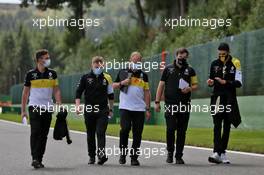 Esteban Ocon (FRA) Renault F1 Team walks the circuit with the team. 27.08.2020. Formula 1 World Championship, Rd 7, Belgian Grand Prix, Spa Francorchamps, Belgium, Preparation Day.