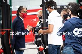(L to R): Laurent Mekies (FRA) Ferrari Sporting Director and Carlos Sainz Jr (ESP) McLaren. 27.08.2020. Formula 1 World Championship, Rd 7, Belgian Grand Prix, Spa Francorchamps, Belgium, Preparation Day.