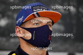 Max Verstappen (NLD) Red Bull Racing in the FIA Press Conference. 27.08.2020. Formula 1 World Championship, Rd 7, Belgian Grand Prix, Spa Francorchamps, Belgium, Preparation Day.