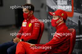 Sebastian Vettel (GER) Ferrari in the FIA Press Conference. 27.08.2020. Formula 1 World Championship, Rd 7, Belgian Grand Prix, Spa Francorchamps, Belgium, Preparation Day.
