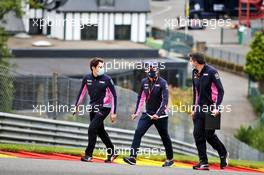 Sergio Perez (MEX) Racing Point F1 Team walks the circuit with the team. 27.08.2020. Formula 1 World Championship, Rd 7, Belgian Grand Prix, Spa Francorchamps, Belgium, Preparation Day.