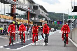 Charles Leclerc (MON) Ferrari rides the circuit with the team. 27.08.2020. Formula 1 World Championship, Rd 7, Belgian Grand Prix, Spa Francorchamps, Belgium, Preparation Day.