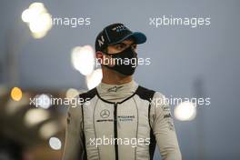 Nicholas Latifi (CDN) Williams Racing on the grid. 29.11.2020. Formula 1 World Championship, Rd 15, Bahrain Grand Prix, Sakhir, Bahrain, Race Day.