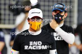 Carlos Sainz Jr (ESP) McLaren on the grid. 29.11.2020. Formula 1 World Championship, Rd 15, Bahrain Grand Prix, Sakhir, Bahrain, Race Day.