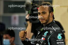 Race winner Lewis Hamilton (GBR) Mercedes AMG F1 celebrates in parc ferme at the end of the race. 29.11.2020. Formula 1 World Championship, Rd 15, Bahrain Grand Prix, Sakhir, Bahrain, Race Day.